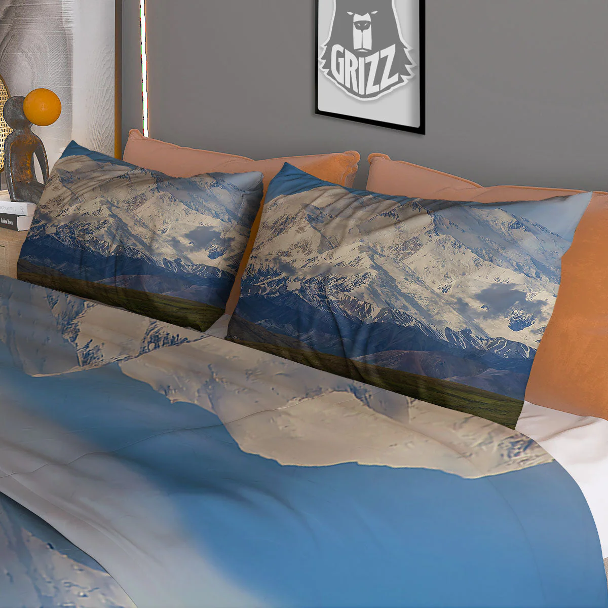 Denali Mountain Print Duvet Cover Bedding Set - Image 3