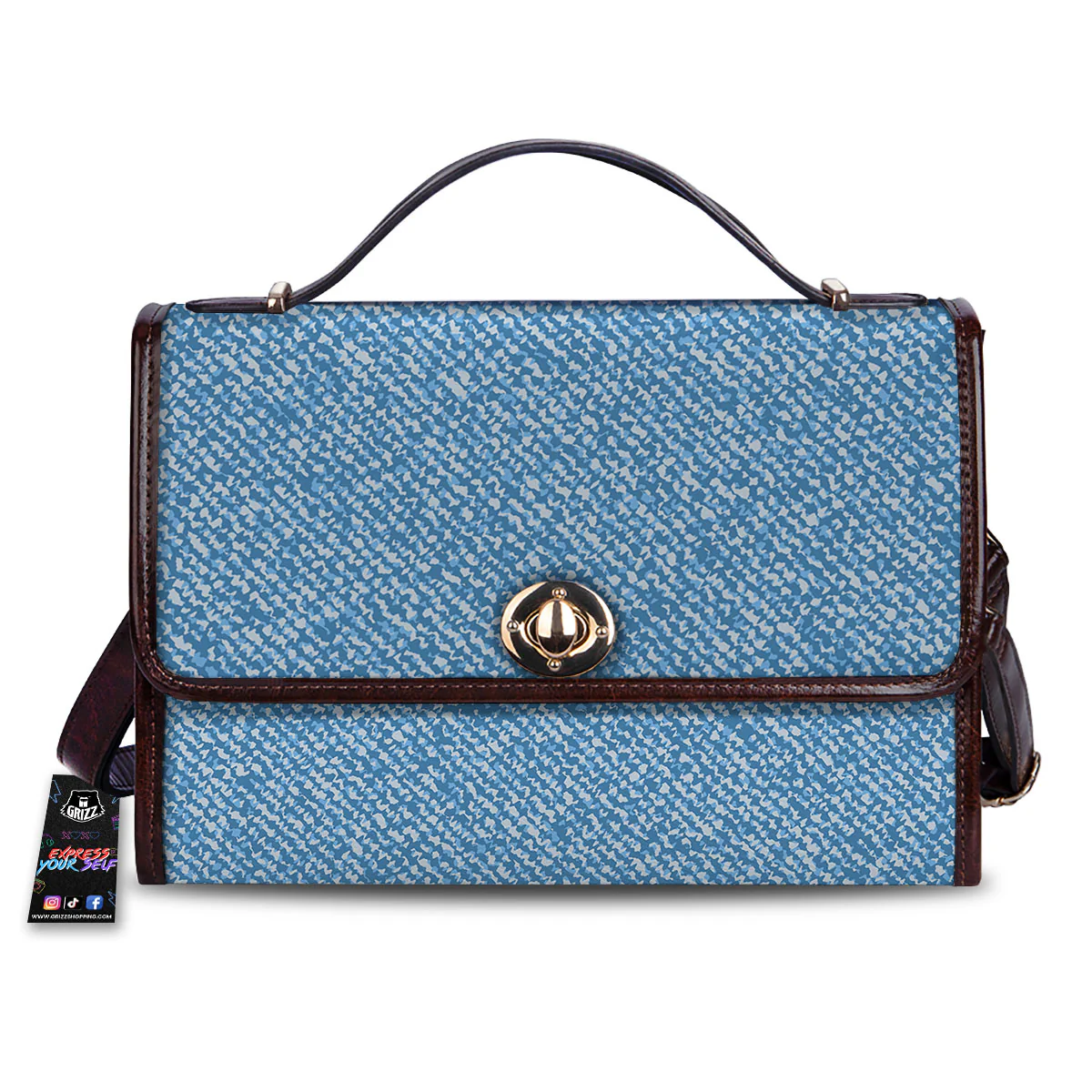Denim Jeans Light Blue Print Women's Satchel Bag