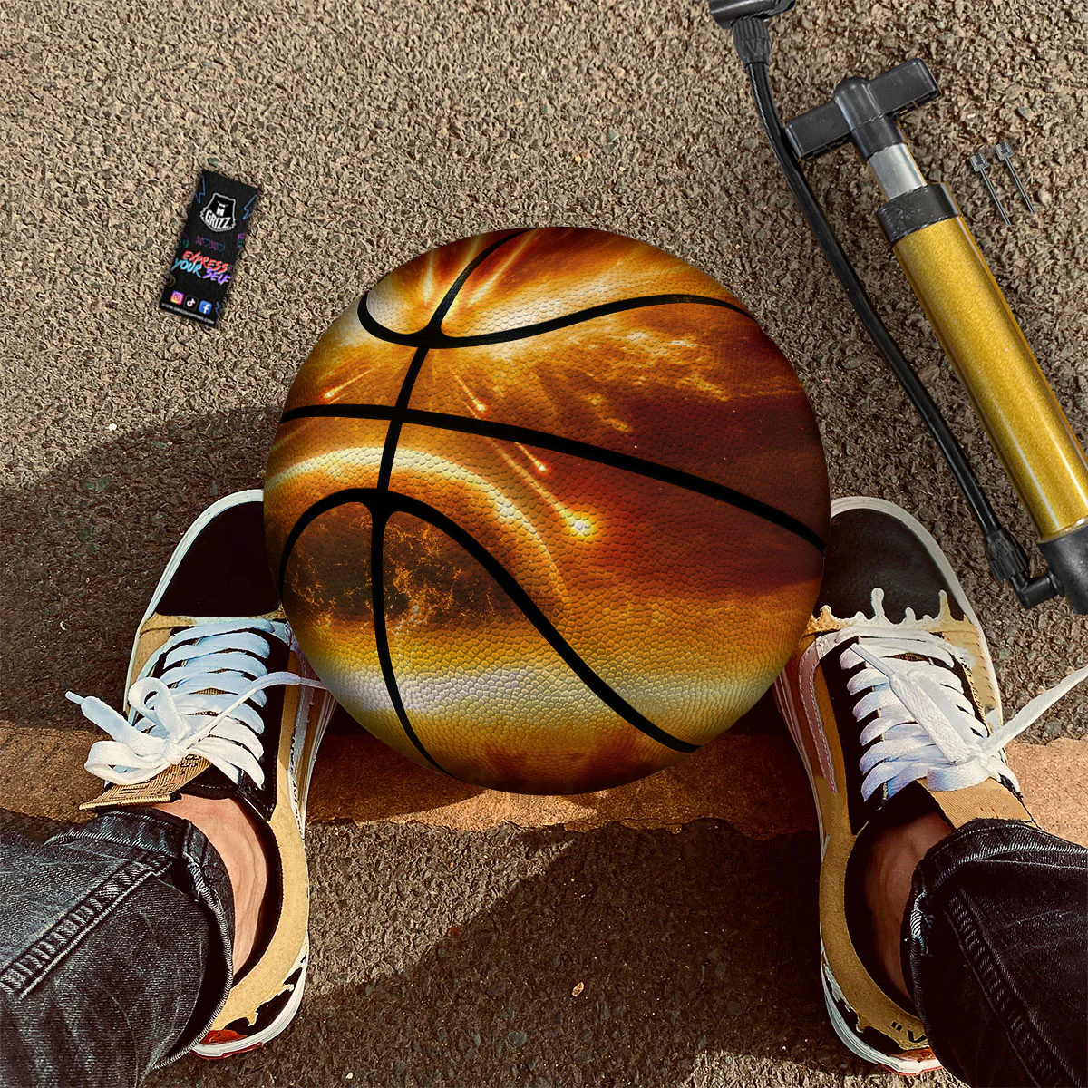 Destruction Of Planet Earth Print Basketball - Image 2