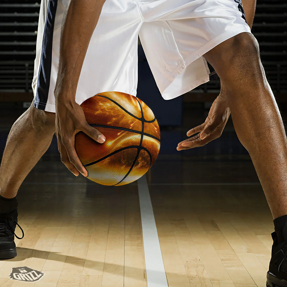 Destruction Of Planet Earth Print Basketball - Image 3