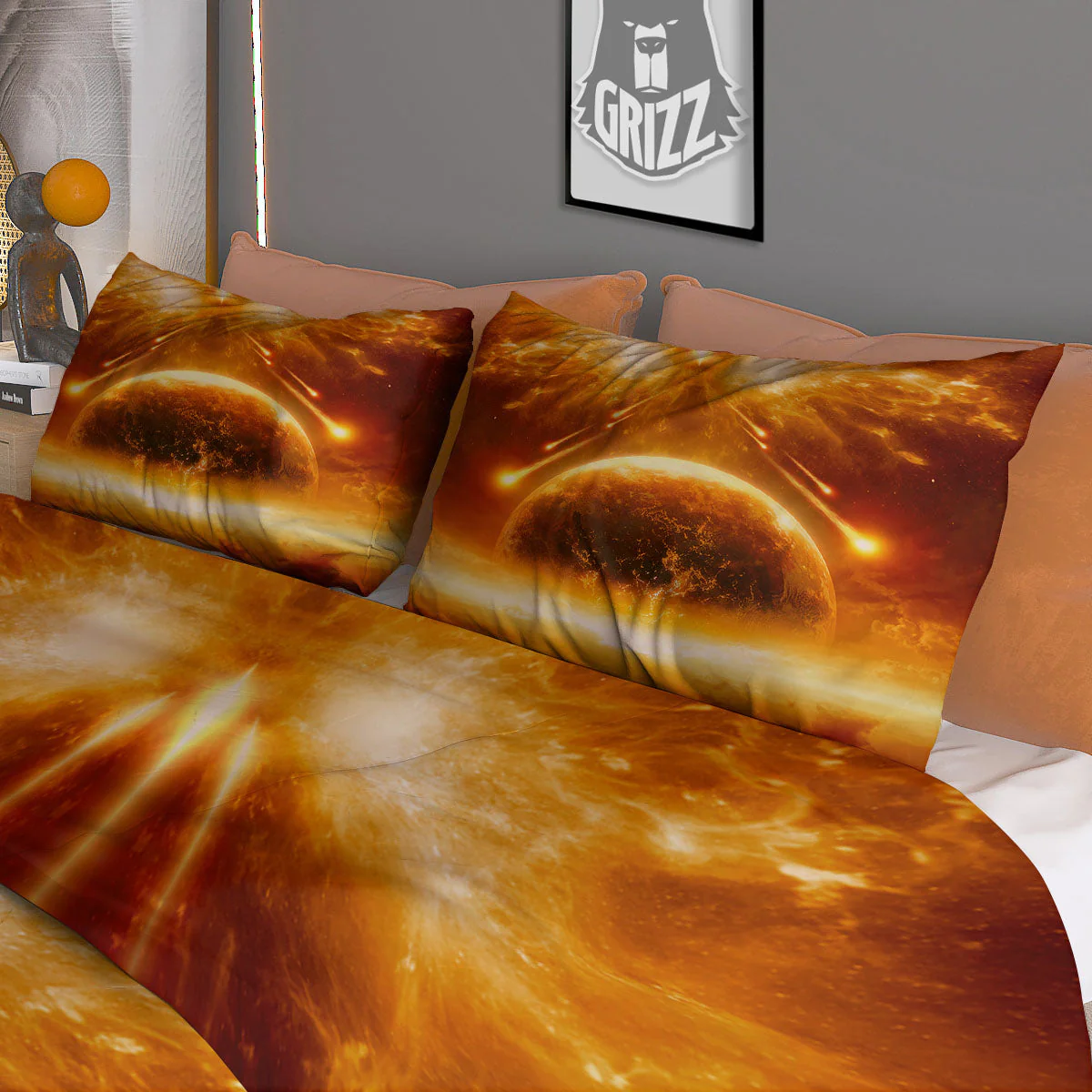Destruction Of Planet Earth Print Duvet Cover Bedding Set - Image 3