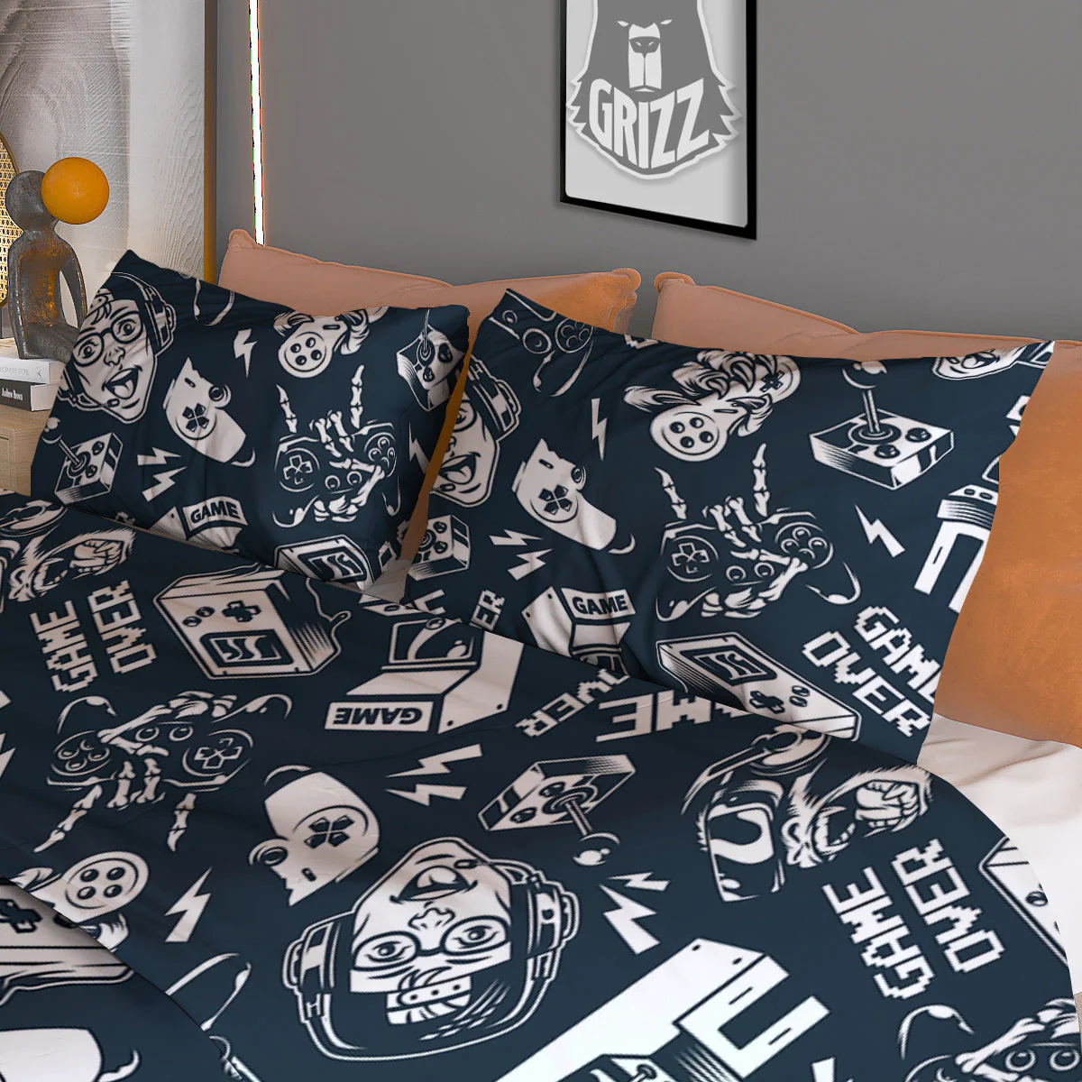 Devices Video Game Print Pattern Duvet Cover Bedding Set - Image 3