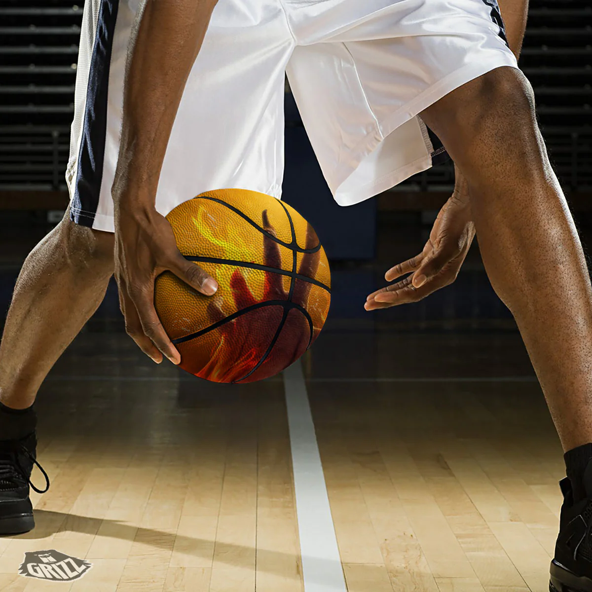 Devil Hand Print Basketball - Image 3