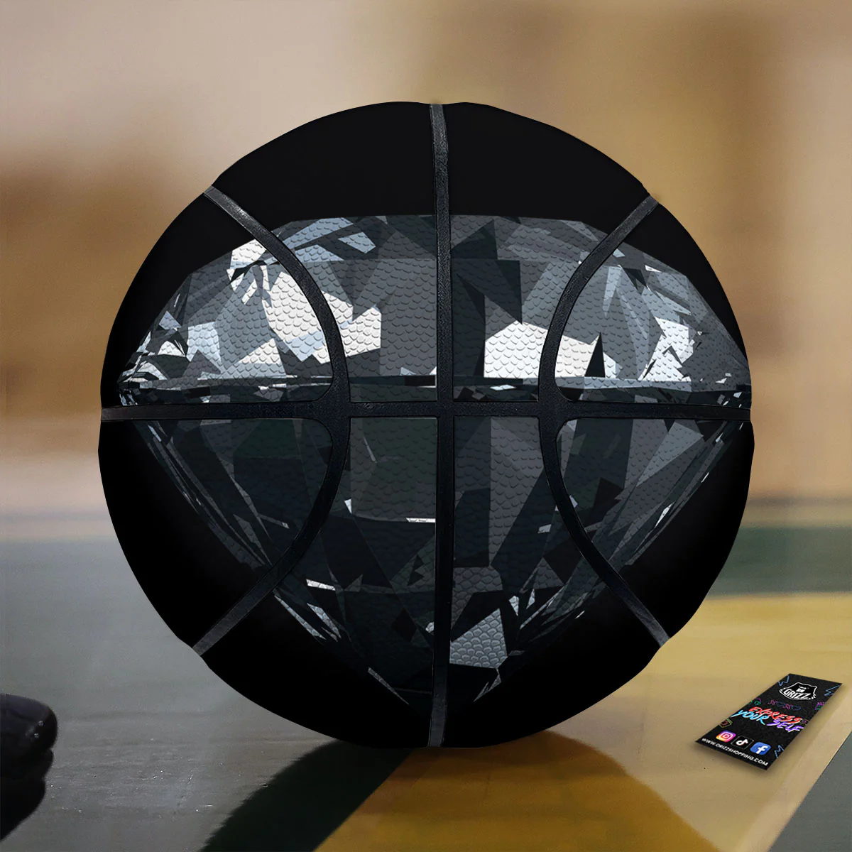 Diamond Black Print Basketball