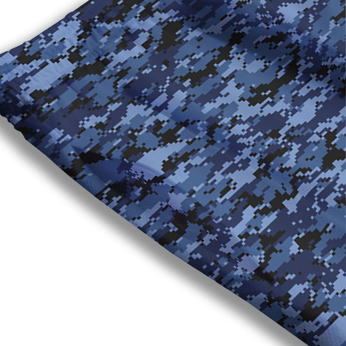 Digital Camo Black And Blue Print Mesh Shorts - Image 3