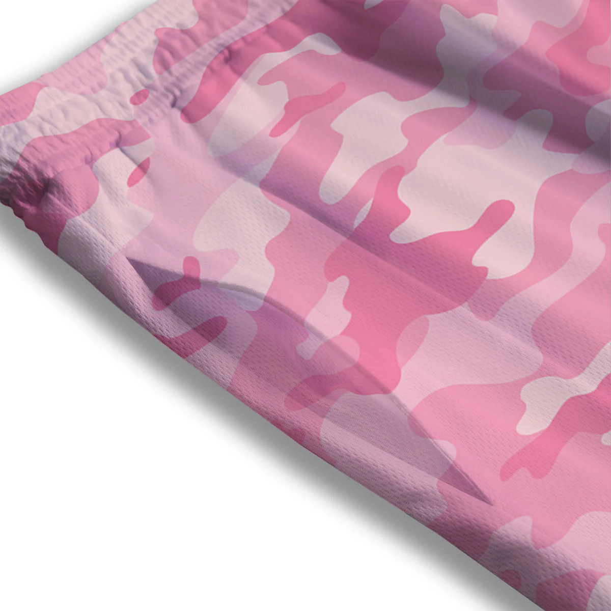 Digital Camo Pink Print Pattern Mesh Shorts - Image 3