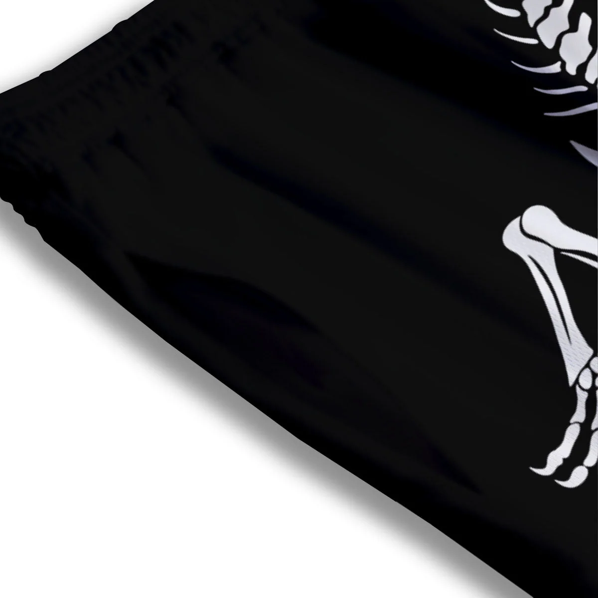 Dinosaur Fossil White And Black Print Mesh Shorts - Image 3
