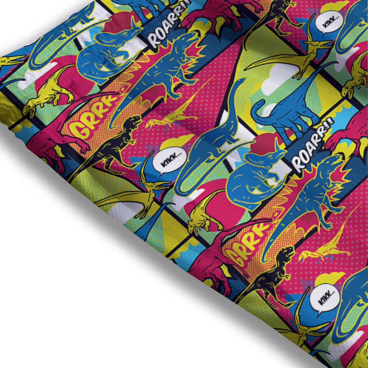 Dinosaurs Comic Print Pattern Mesh Shorts - Image 3