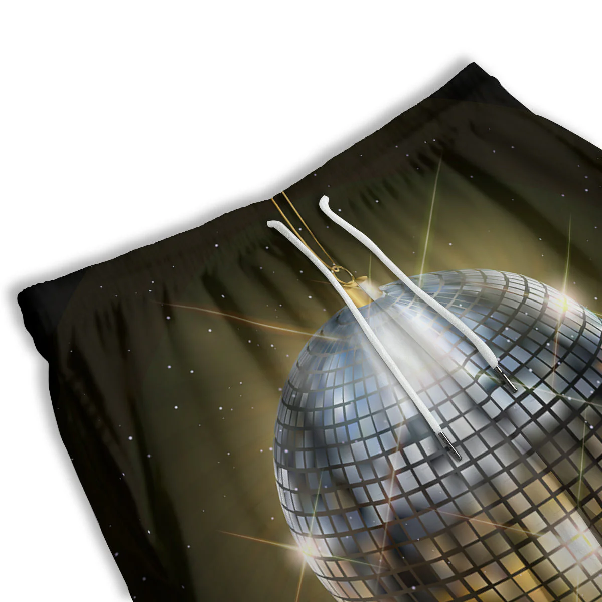 Disco Ball In Night Party Print Men's Athletic Shorts - Image 3