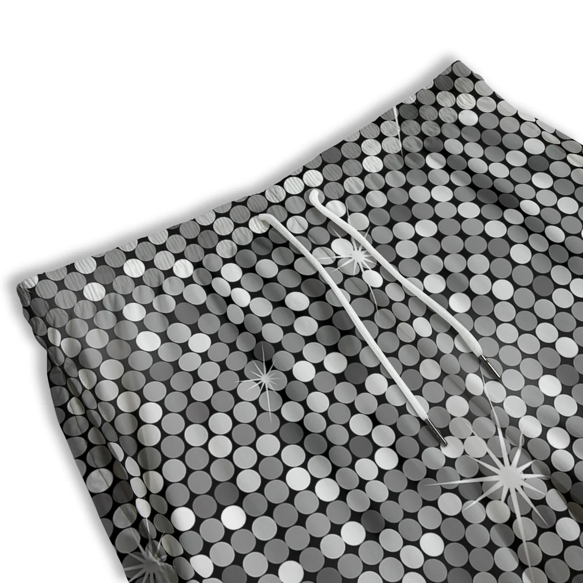 Disco Ball Texture Print Men's Athletic Shorts - Image 3