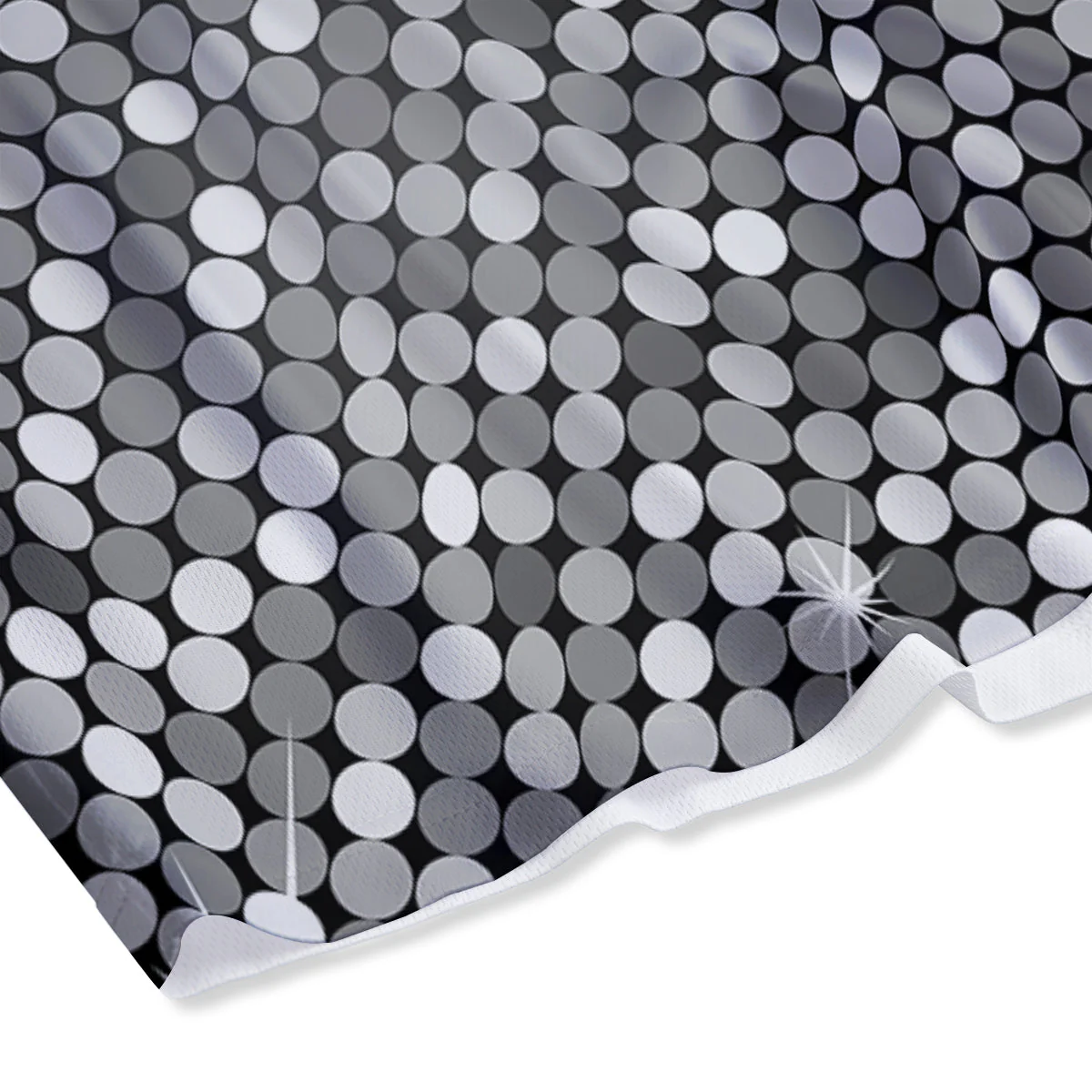 Disco Ball Texture Print Mesh Shorts - Image 4
