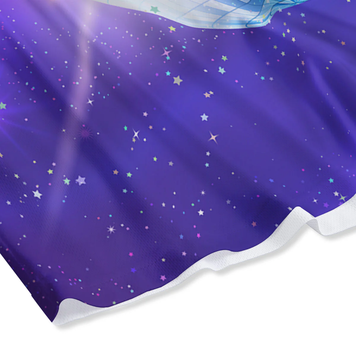 Disco Ball Ultraviolet Print Mesh Shorts - Image 4