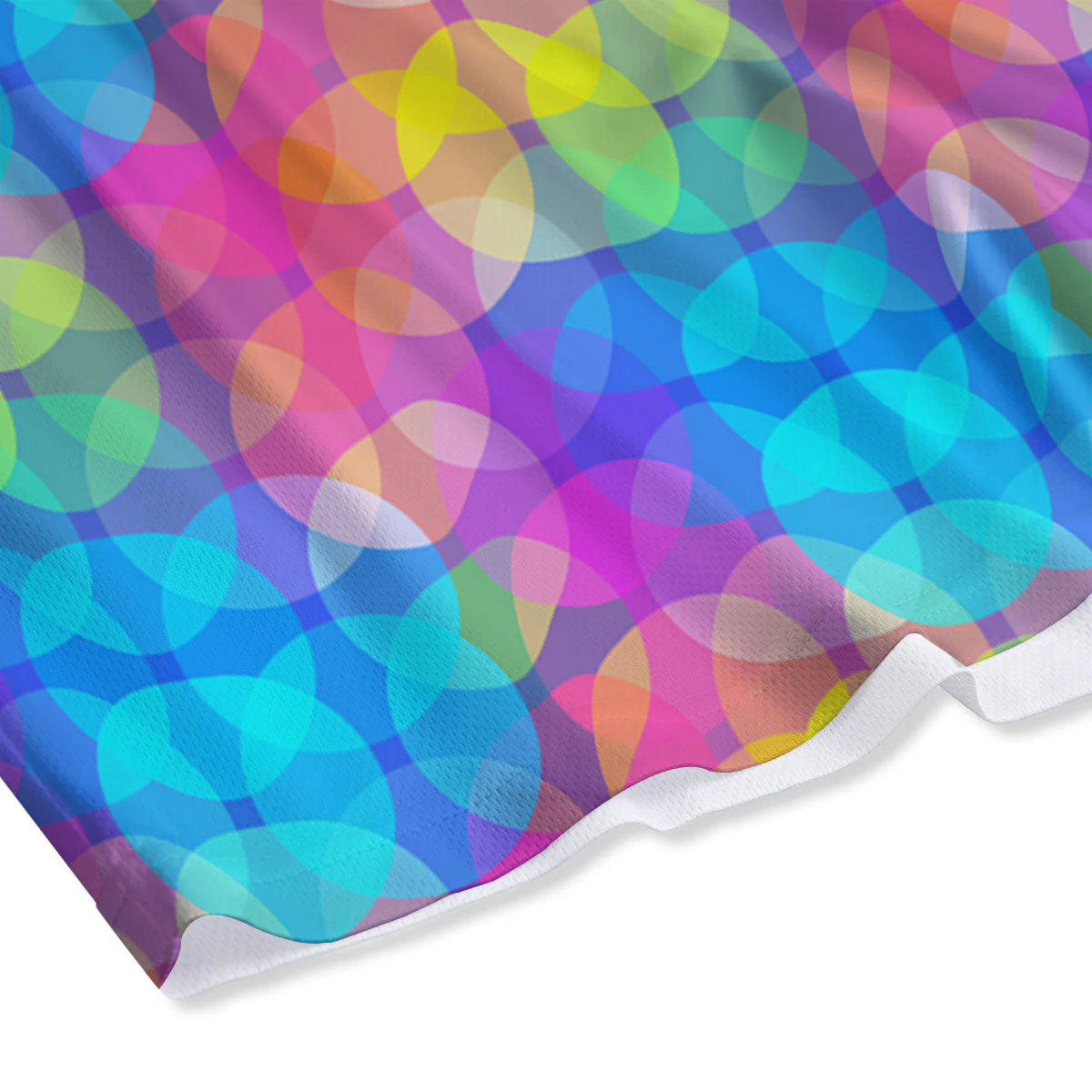 Disco Lights Colorful Print Pattern Mesh Shorts - Image 4