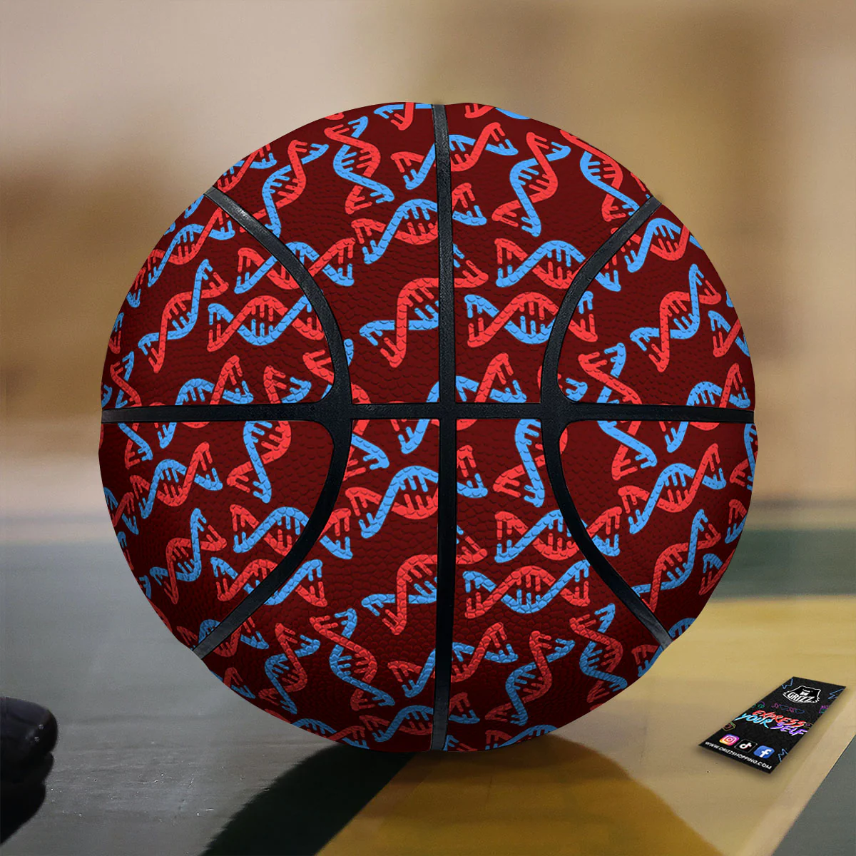 DNA Helix Print Pattern Basketball