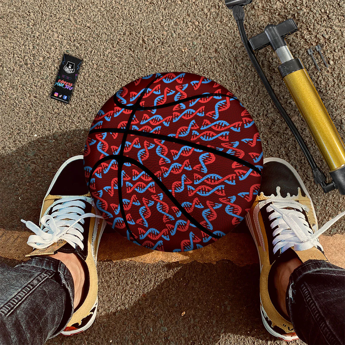 DNA Helix Print Pattern Basketball - Image 2