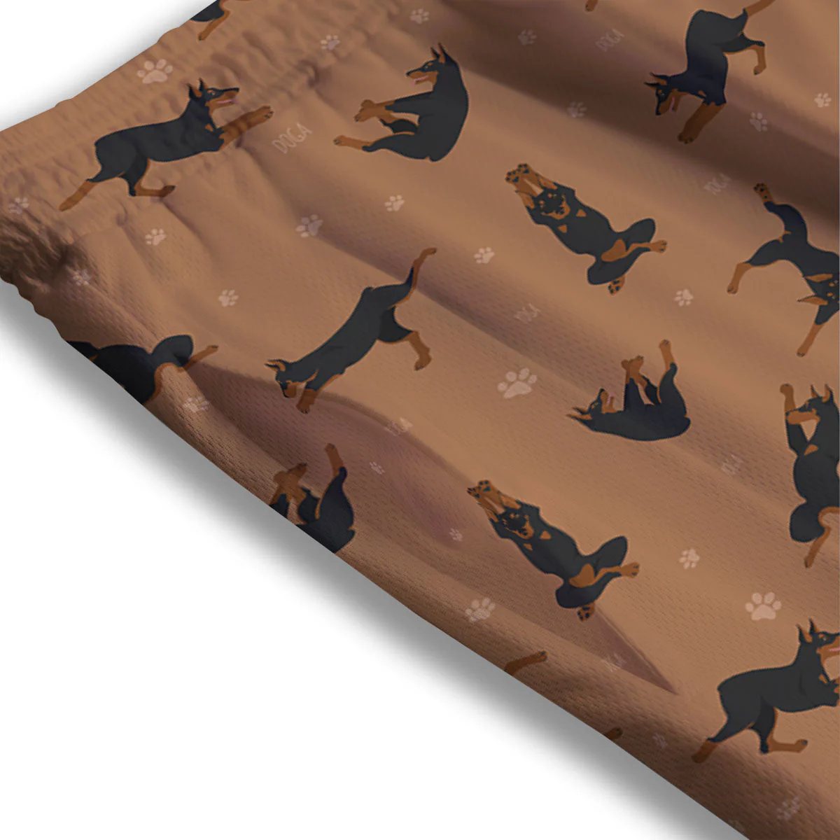 Dobermann Print Pattern Mesh Shorts - Image 3