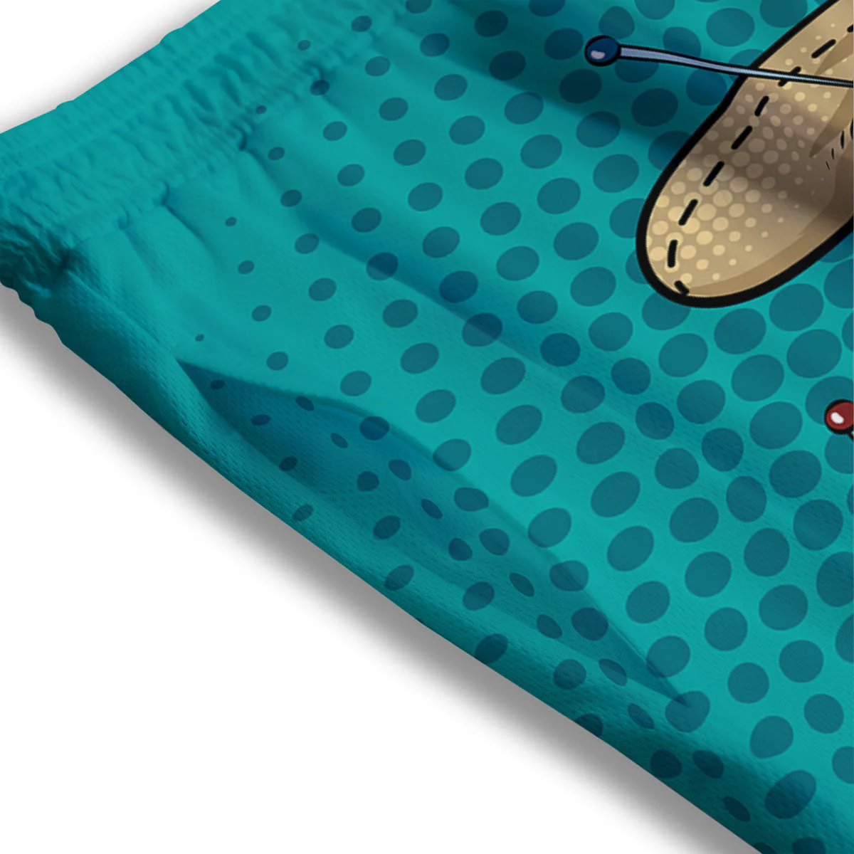Doll Voodoo Print Mesh Shorts - Image 3