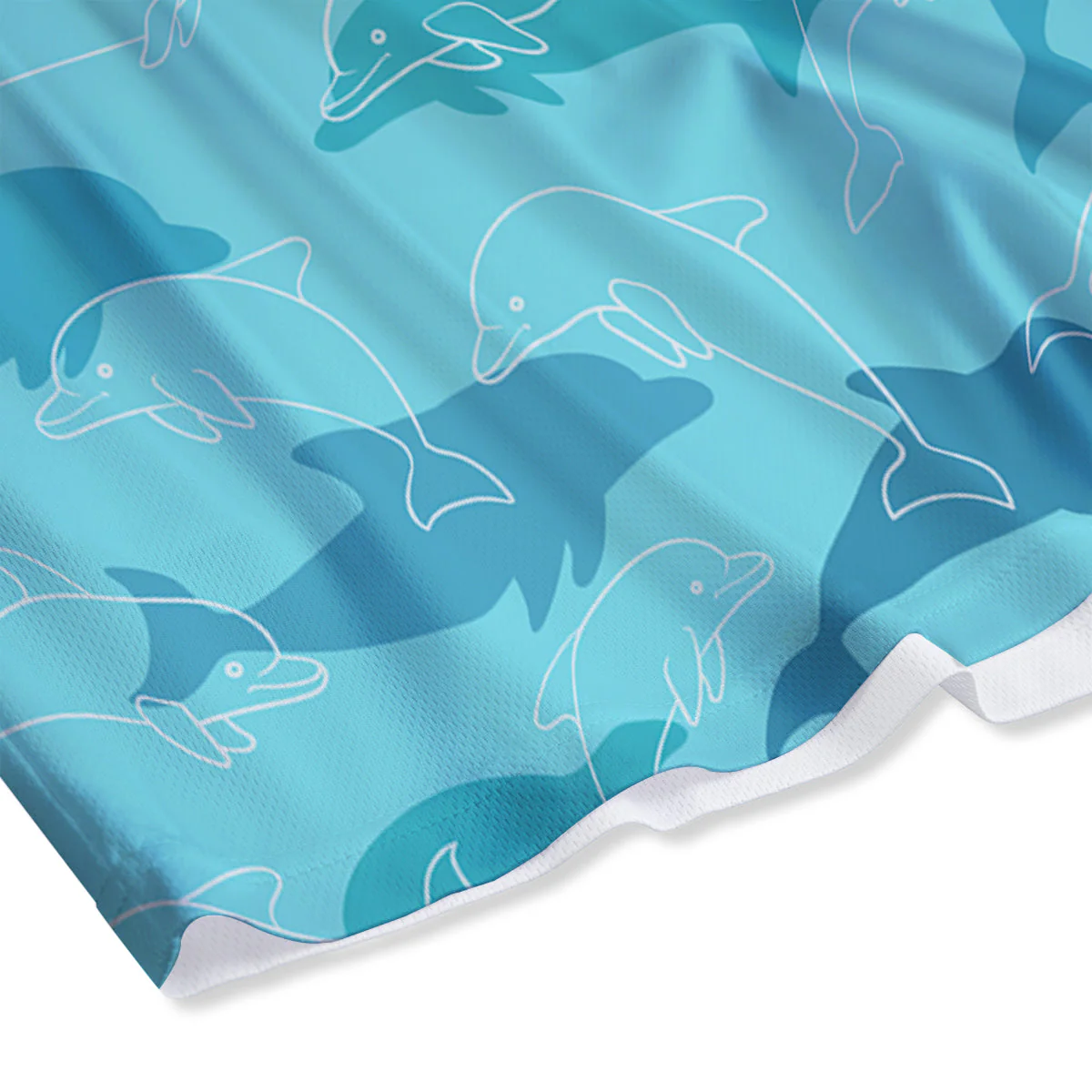 Dolphins Vintage Print Pattern Mesh Shorts - Image 4
