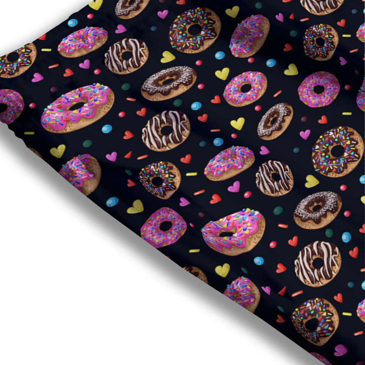 Donut Glaze Print Pattern Mesh Shorts - Image 3