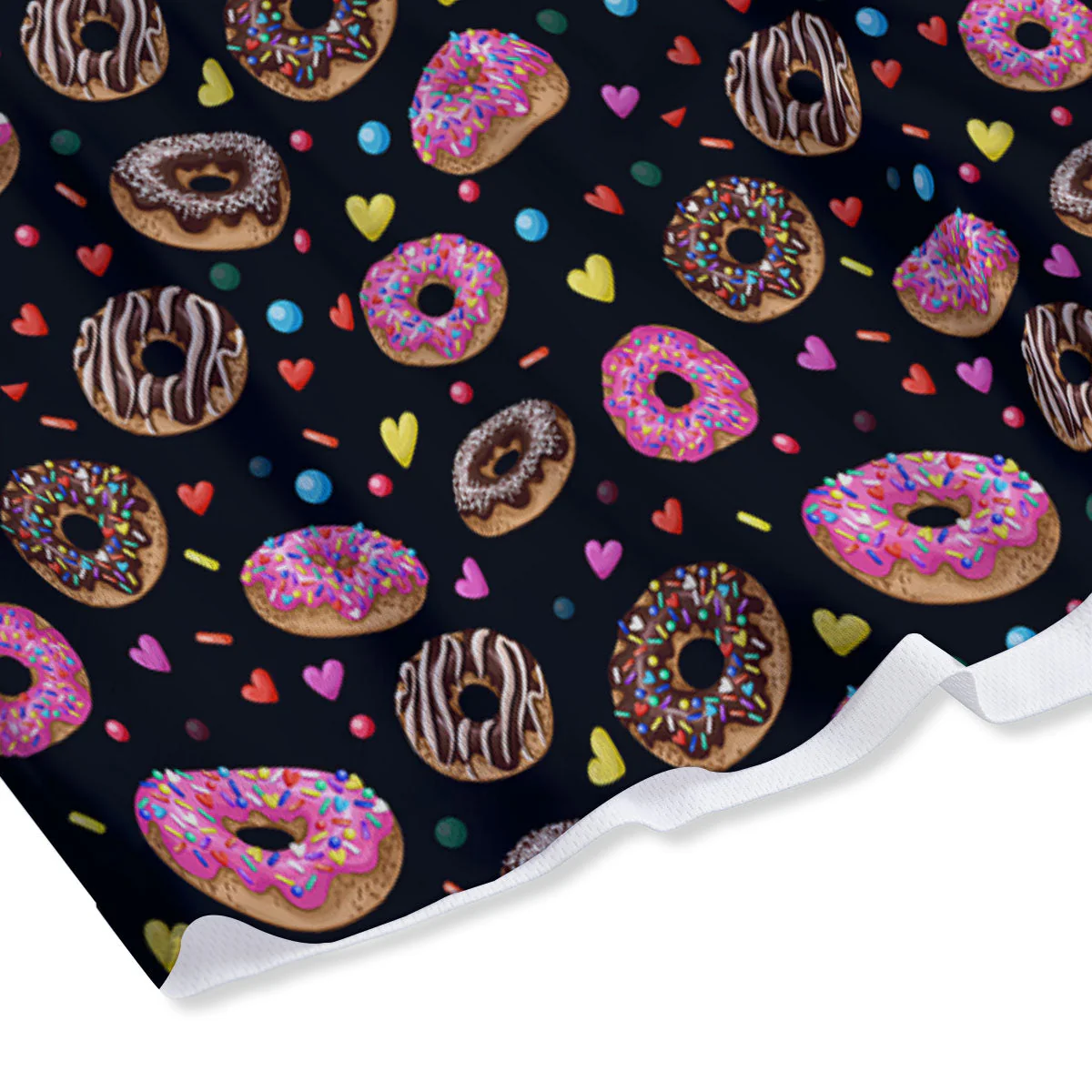Donut Glaze Print Pattern Mesh Shorts - Image 4