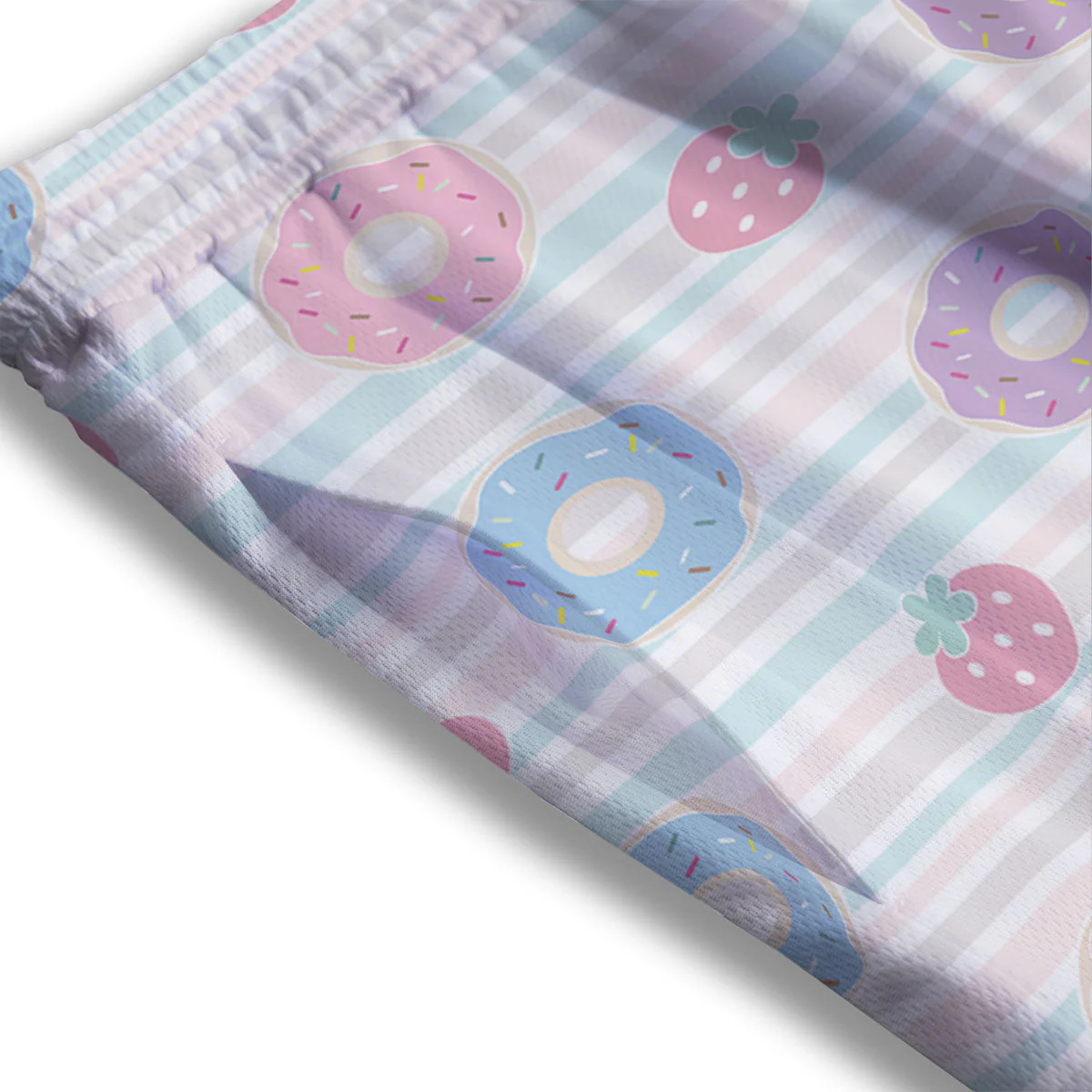 Donut Pastel Print Pattern Mesh Shorts - Image 3