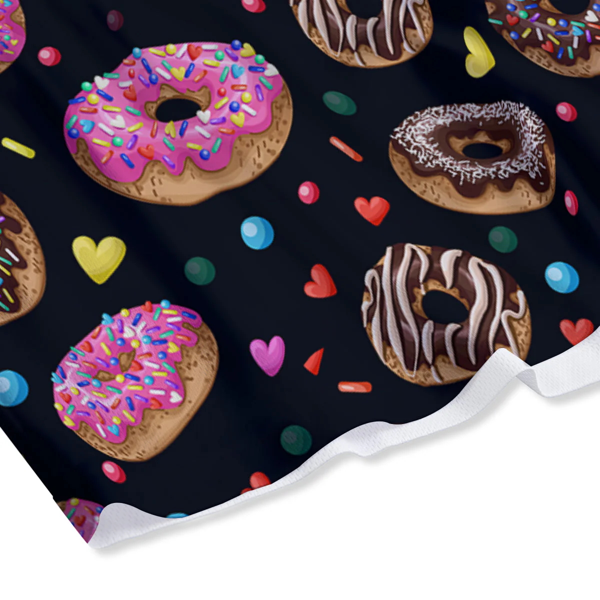 Donut Yummy Print Pattern Mesh Shorts - Image 4