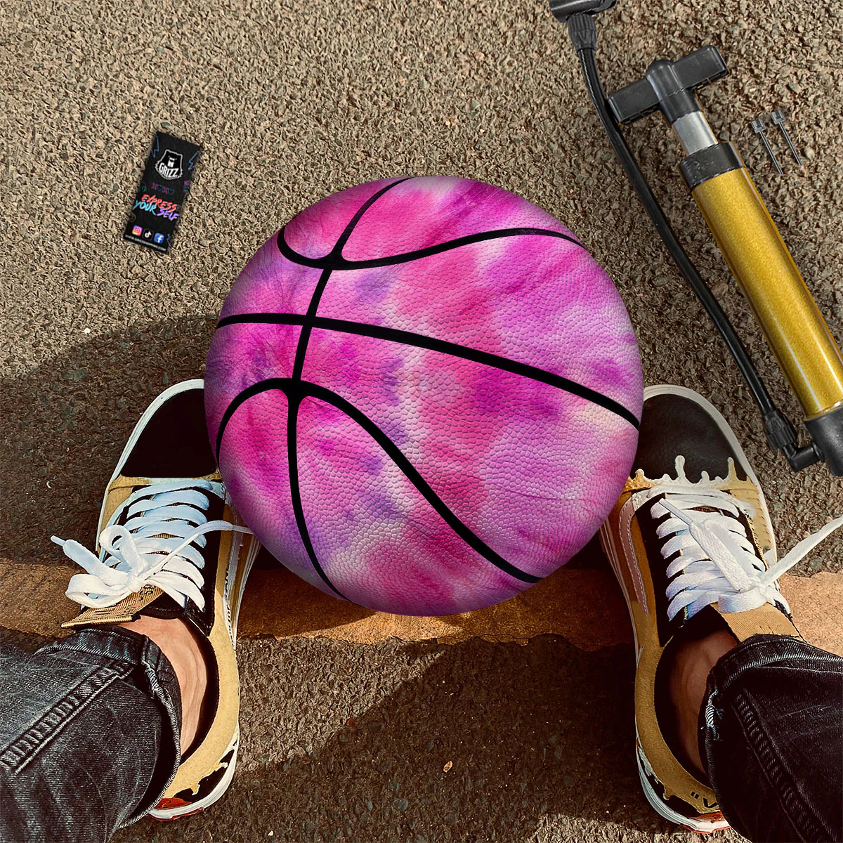 Double Pink Tie Dye Print Basketball - Image 2
