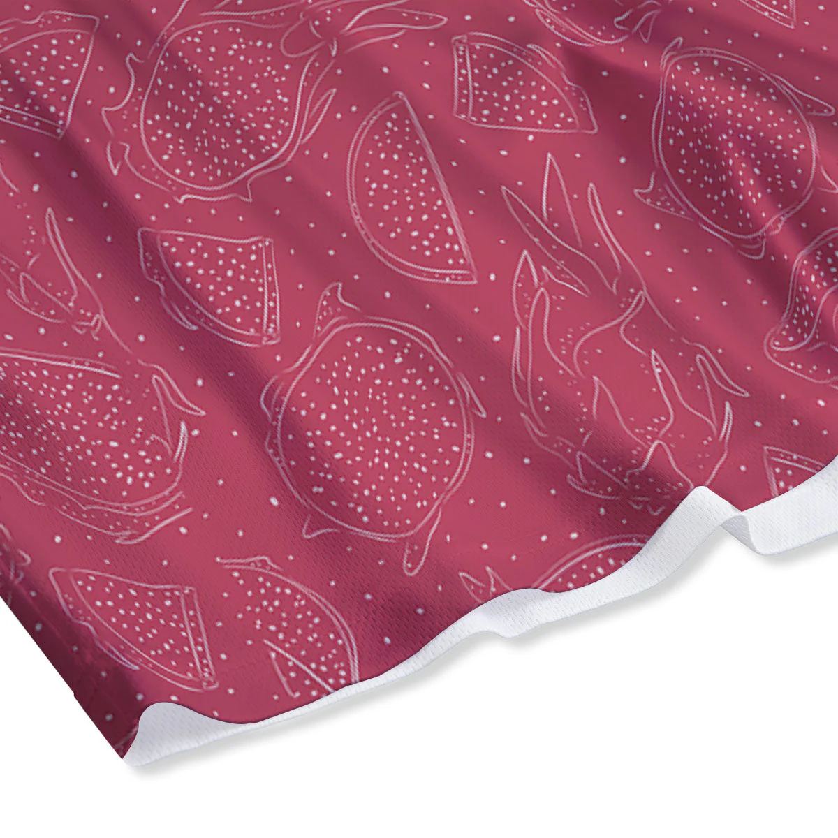 Dragon Fruit Hand Drawn Print Pattern Mesh Shorts - Image 4