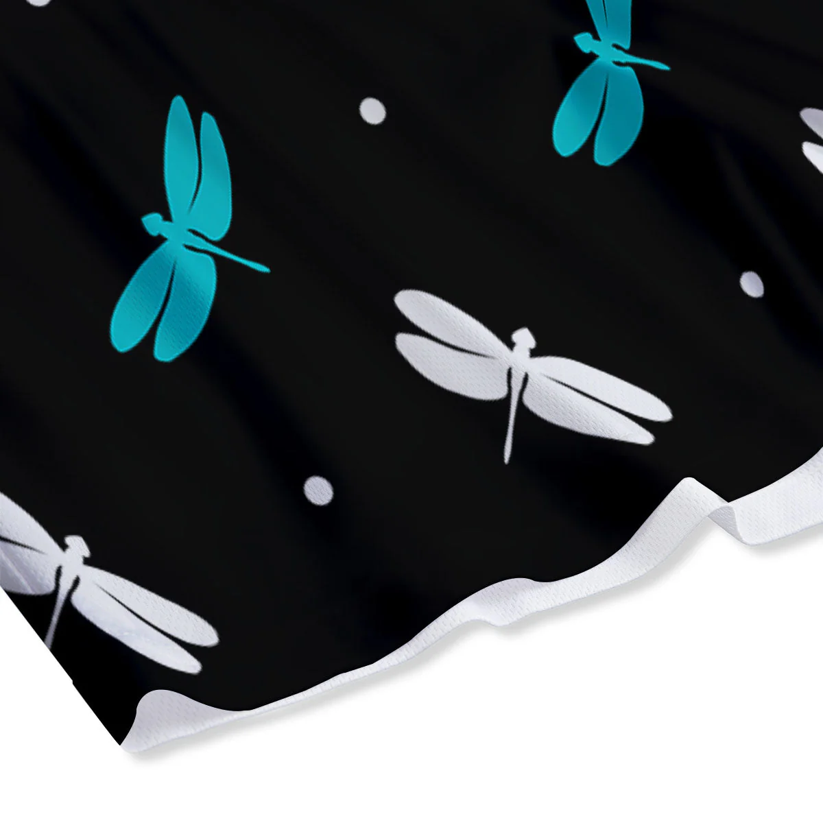 Dragonfly Polka Dot Print Pattern Mesh Shorts - Image 4