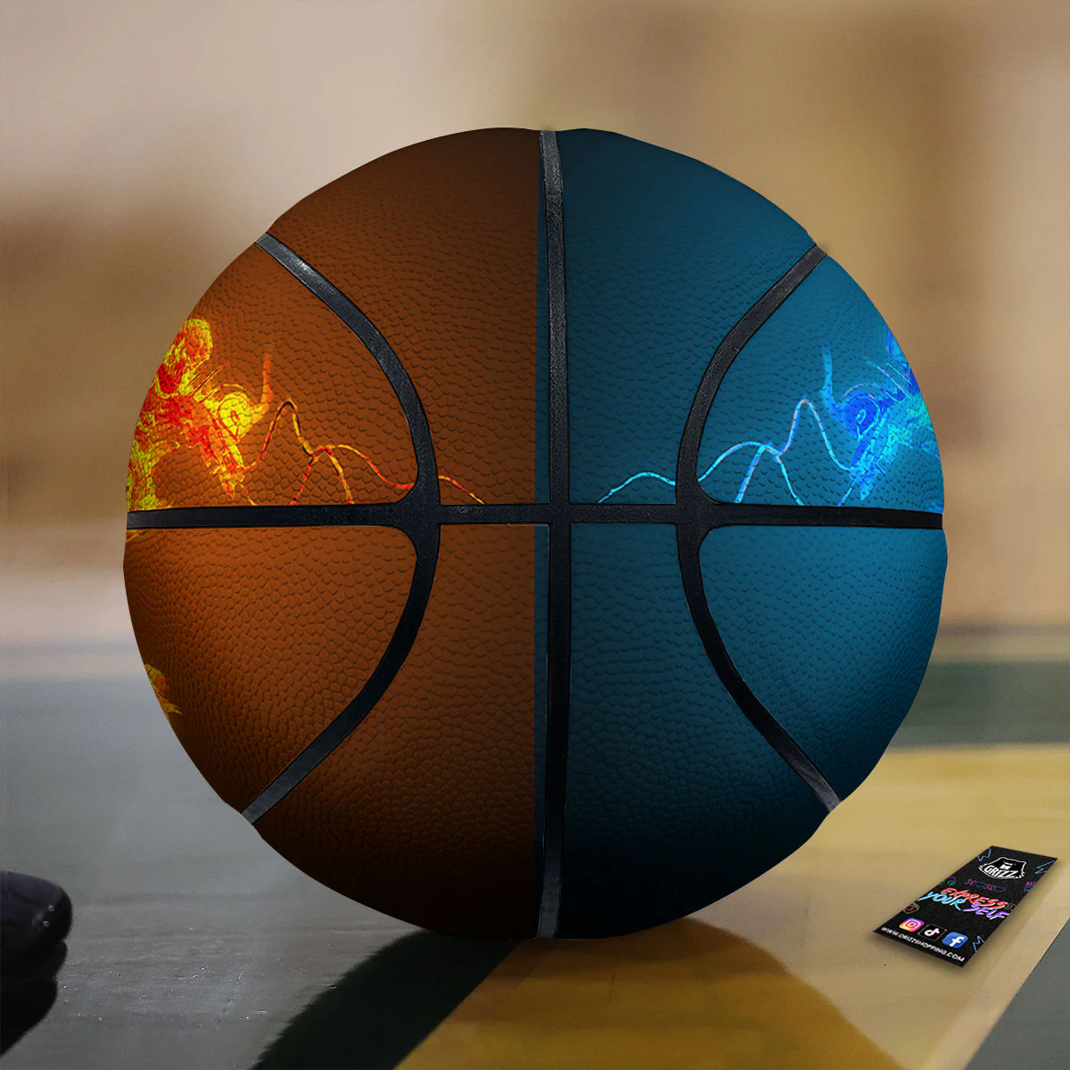 Dragons Ice And Fire Print Basketball