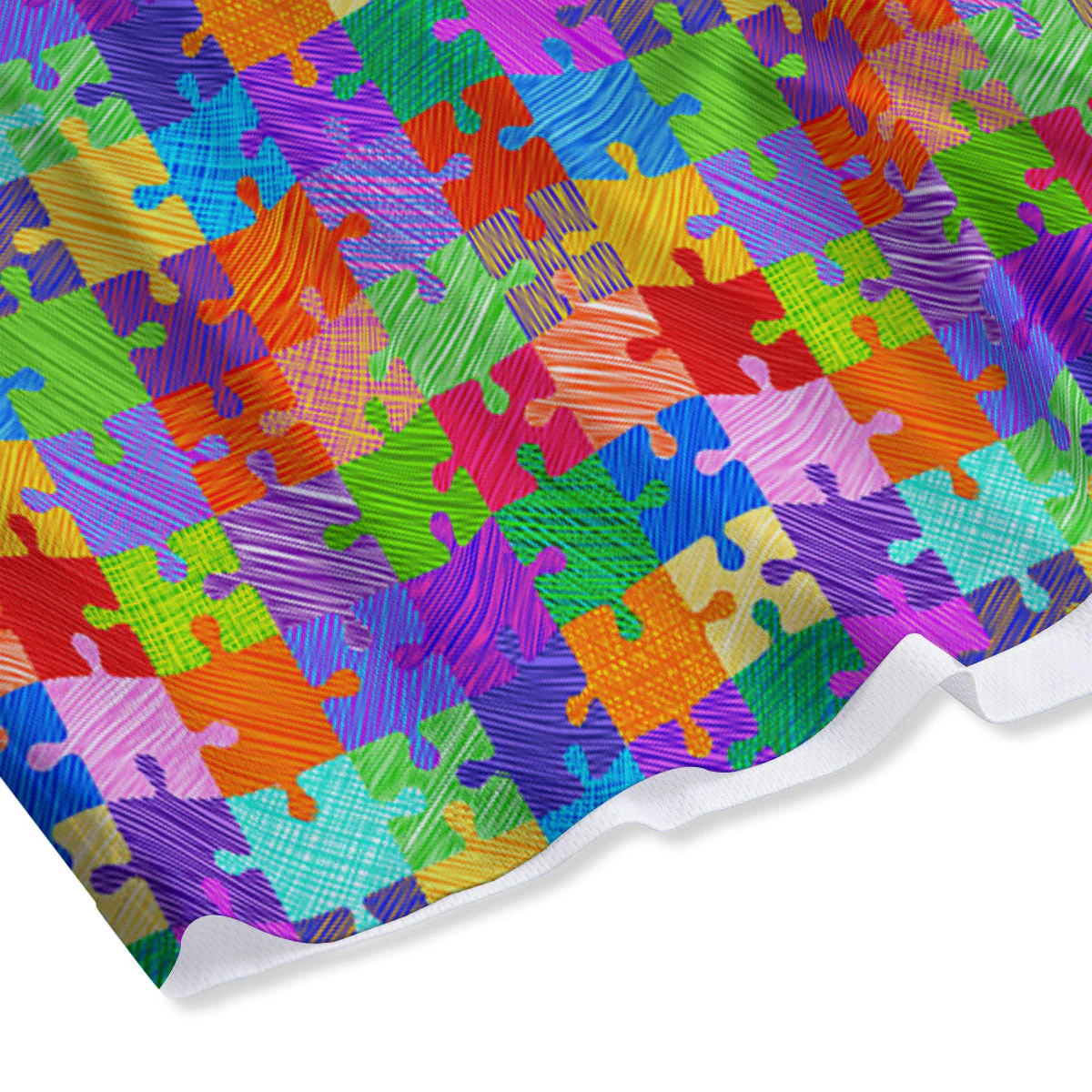Drawing Autism Awareness Print Mesh Shorts - Image 4