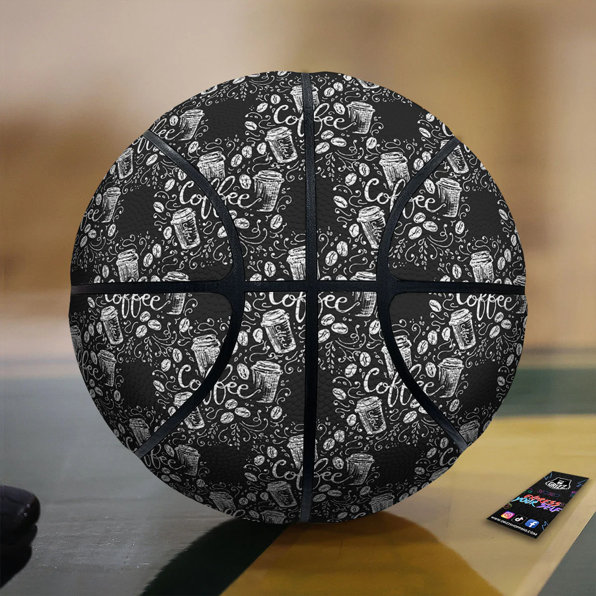 Drawing Coffee Print Pattern Basketball