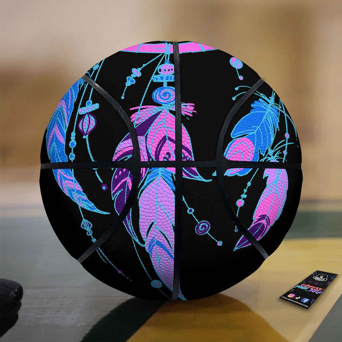 Dream Catcher Blue And Purple Black Print Basketball