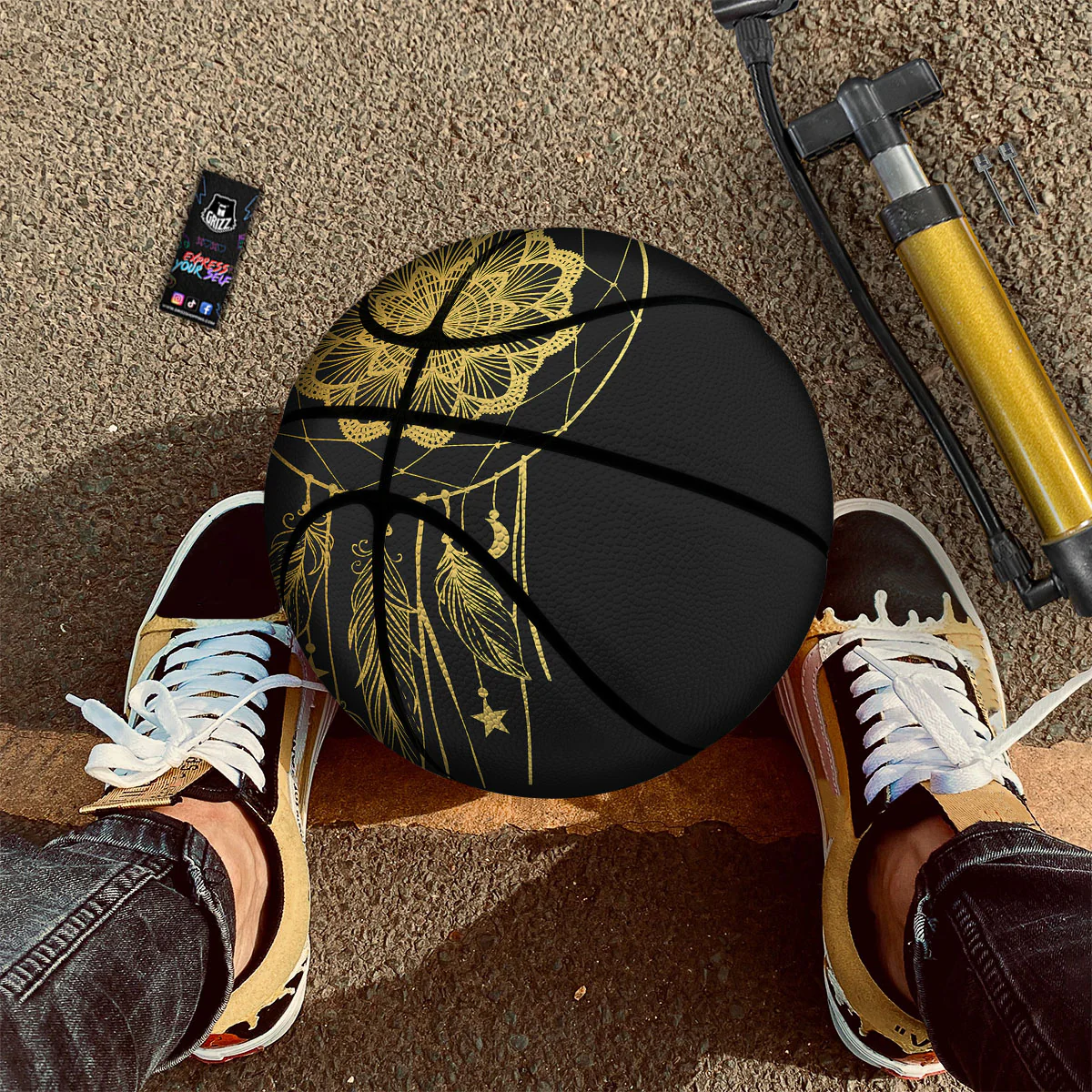 Dream Catcher Indian Tribal Print Basketball - Image 2
