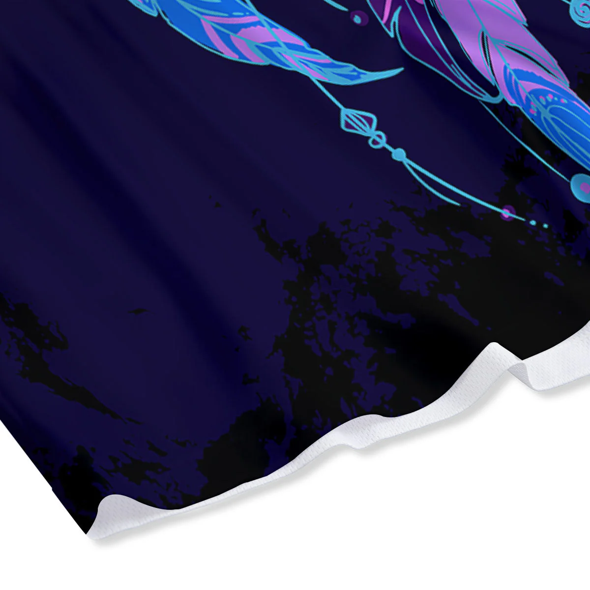 Dream Catcher Purple Native Print Mesh Shorts - Image 4