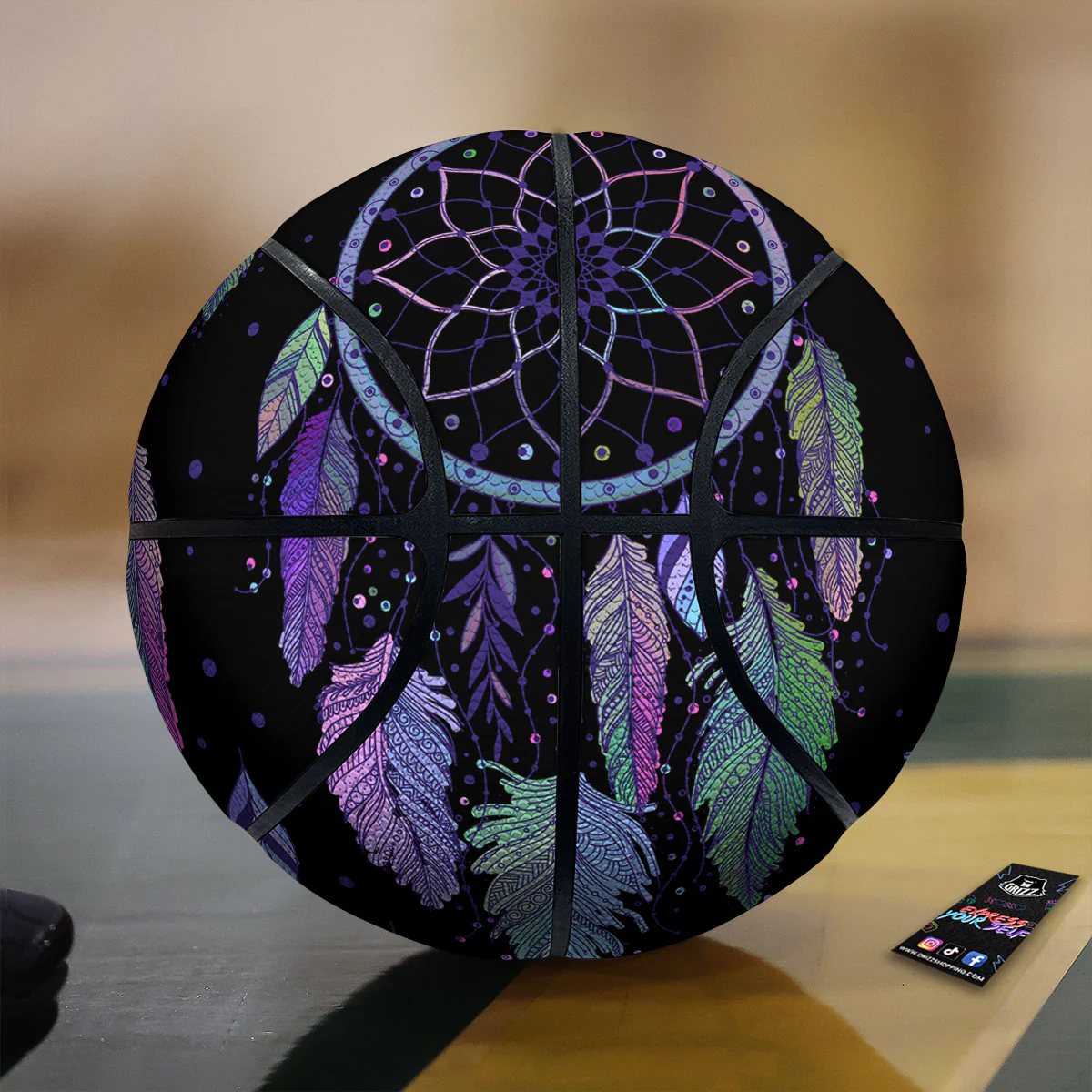 Dream Catcher Teal And Purple Print Basketball