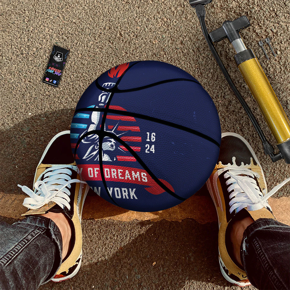 Dream Of Liberty American Print Basketball - Image 2