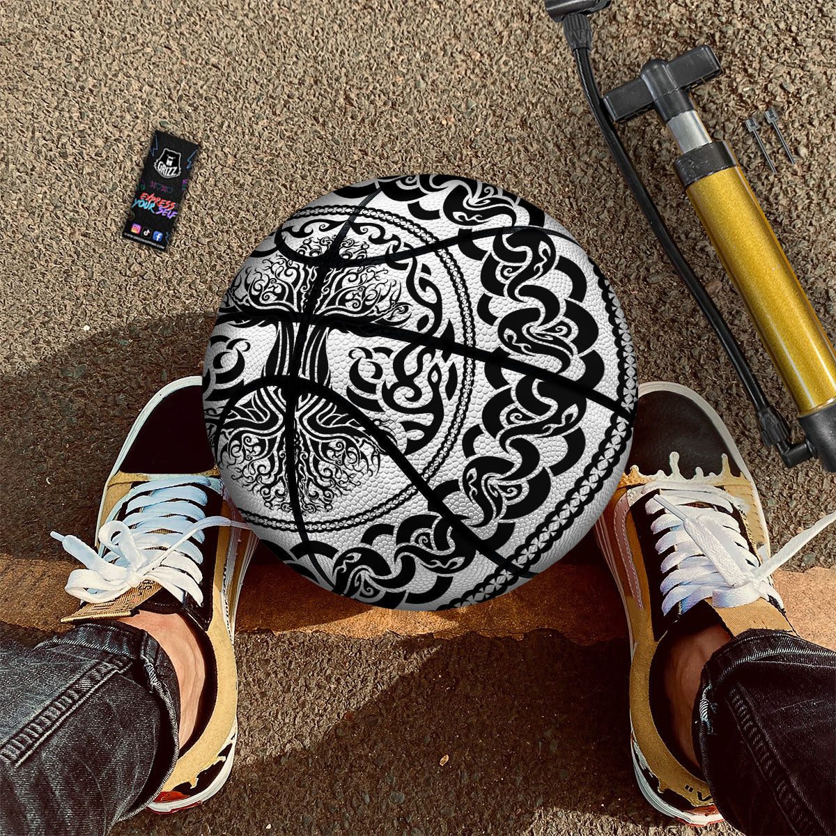 Druidic Yggdrasil Tree Print Basketball - Image 2