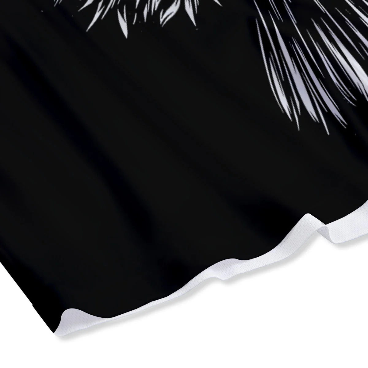 Eagle White And Black Print Mesh Shorts - Image 4