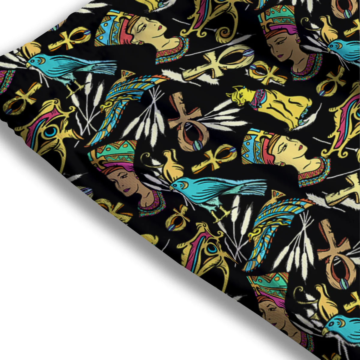 Egypt Ancient Print Pattern Mesh Shorts - Image 3