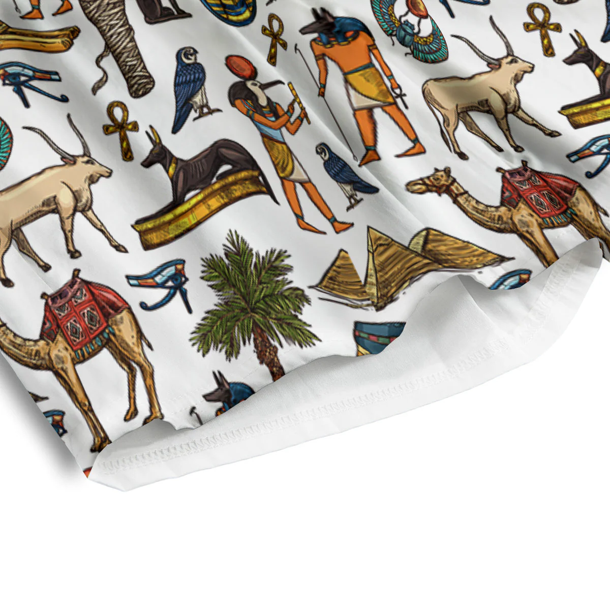 Egypt Religion Symbols Print Pattern Men's Athletic Shorts - Image 4