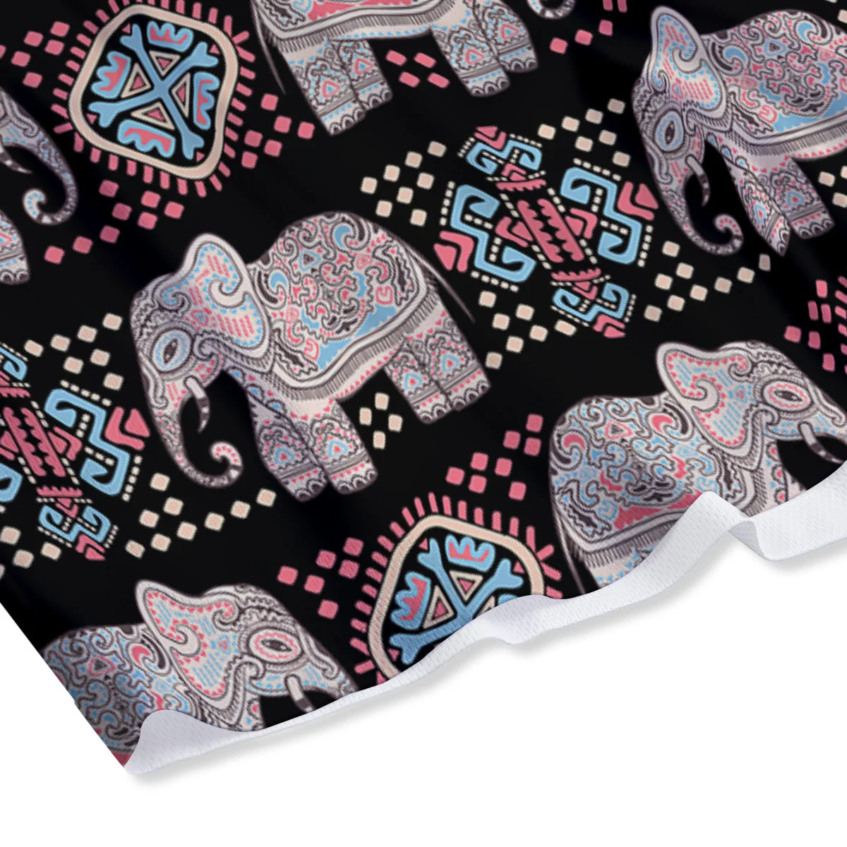 Elephant African Tribal Print Pattern Mesh Shorts - Image 4
