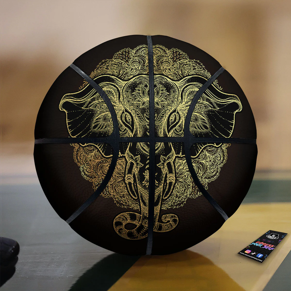 Elephant Spiritual Golden Print Basketball