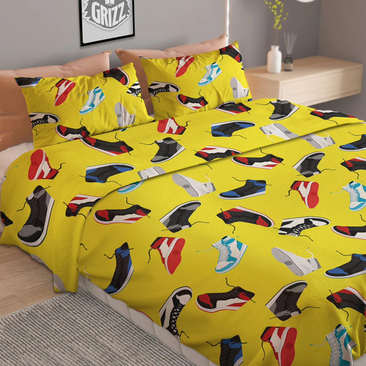 Emo Shoes Print Pattern Duvet Cover Bedding Set - Image 2