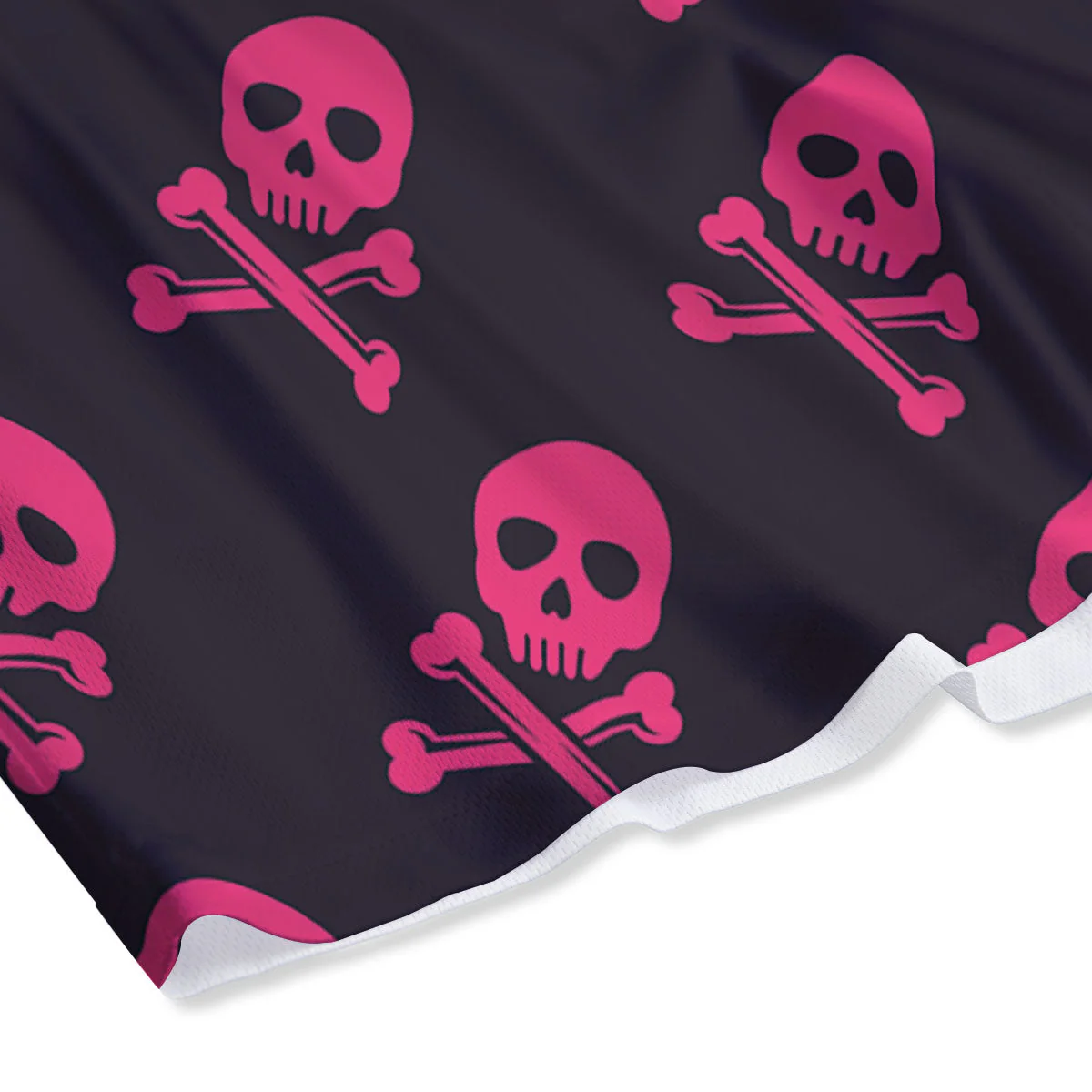 Emo Skull Pink Print Pattern Mesh Shorts - Image 4