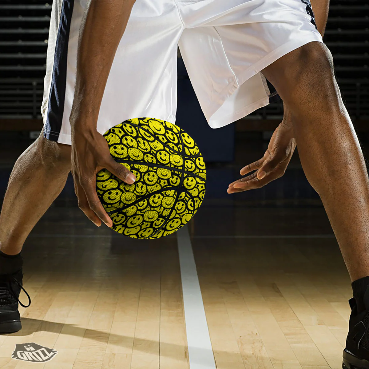 Emoji Graffiti Happy Print Pattern Basketball - Image 3