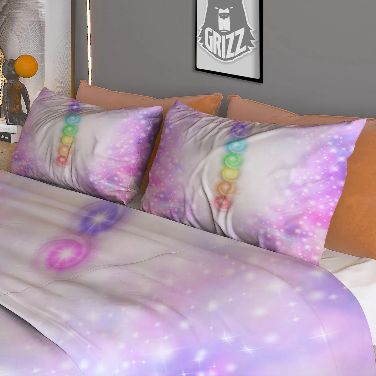 Energy Seven Chakras Print Duvet Cover Bedding Set - Image 3