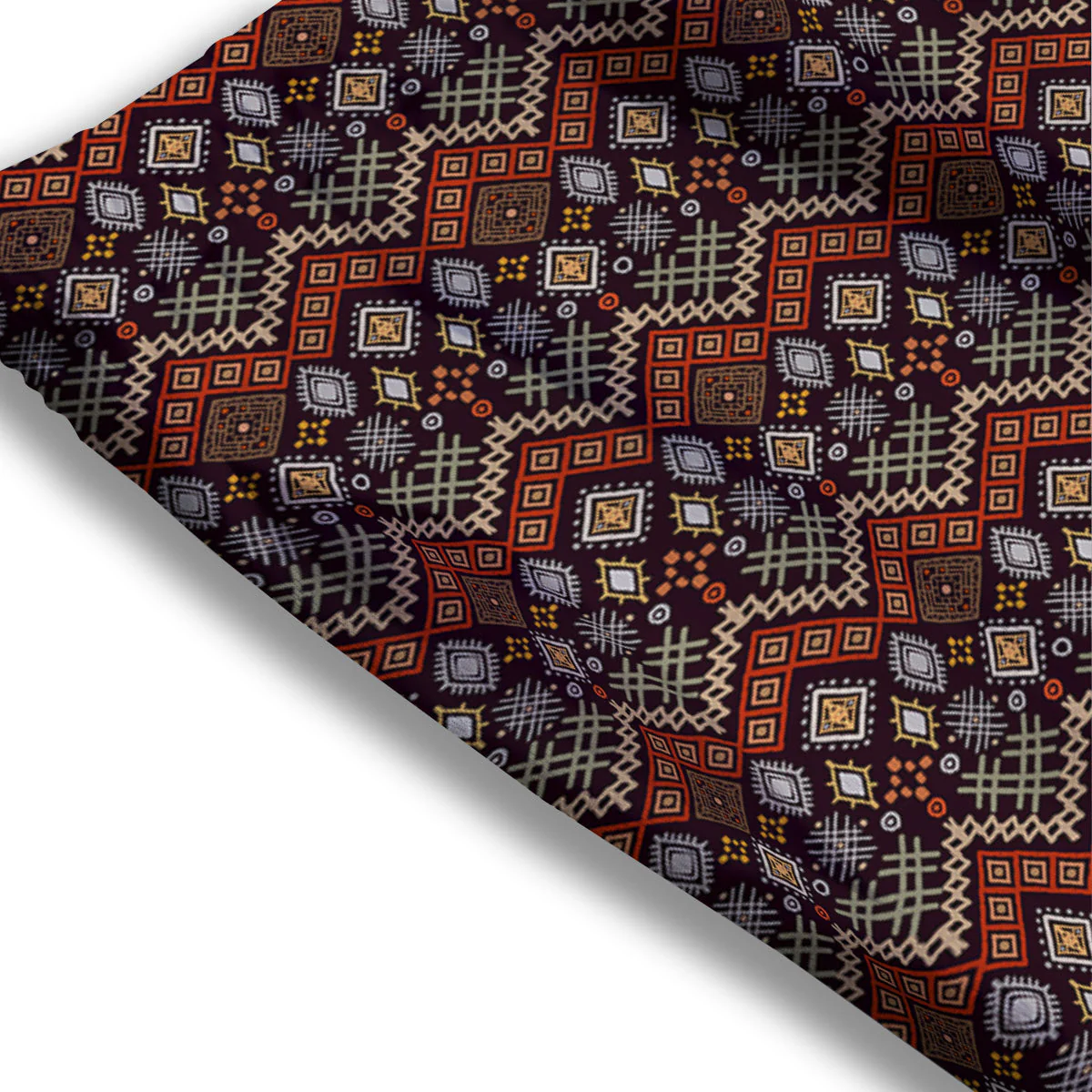 Ethnic Boho Print Pattern Mesh Shorts - Image 3