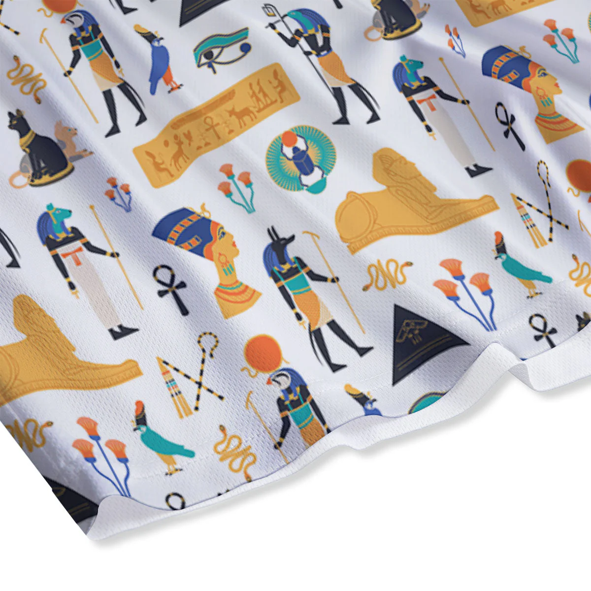 Ethnic Egyptian Print Pattern Mesh Shorts - Image 4