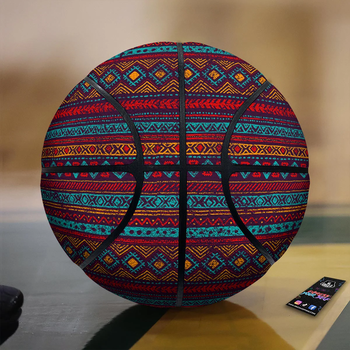 Ethnic Tribal Print Pattern Basketball